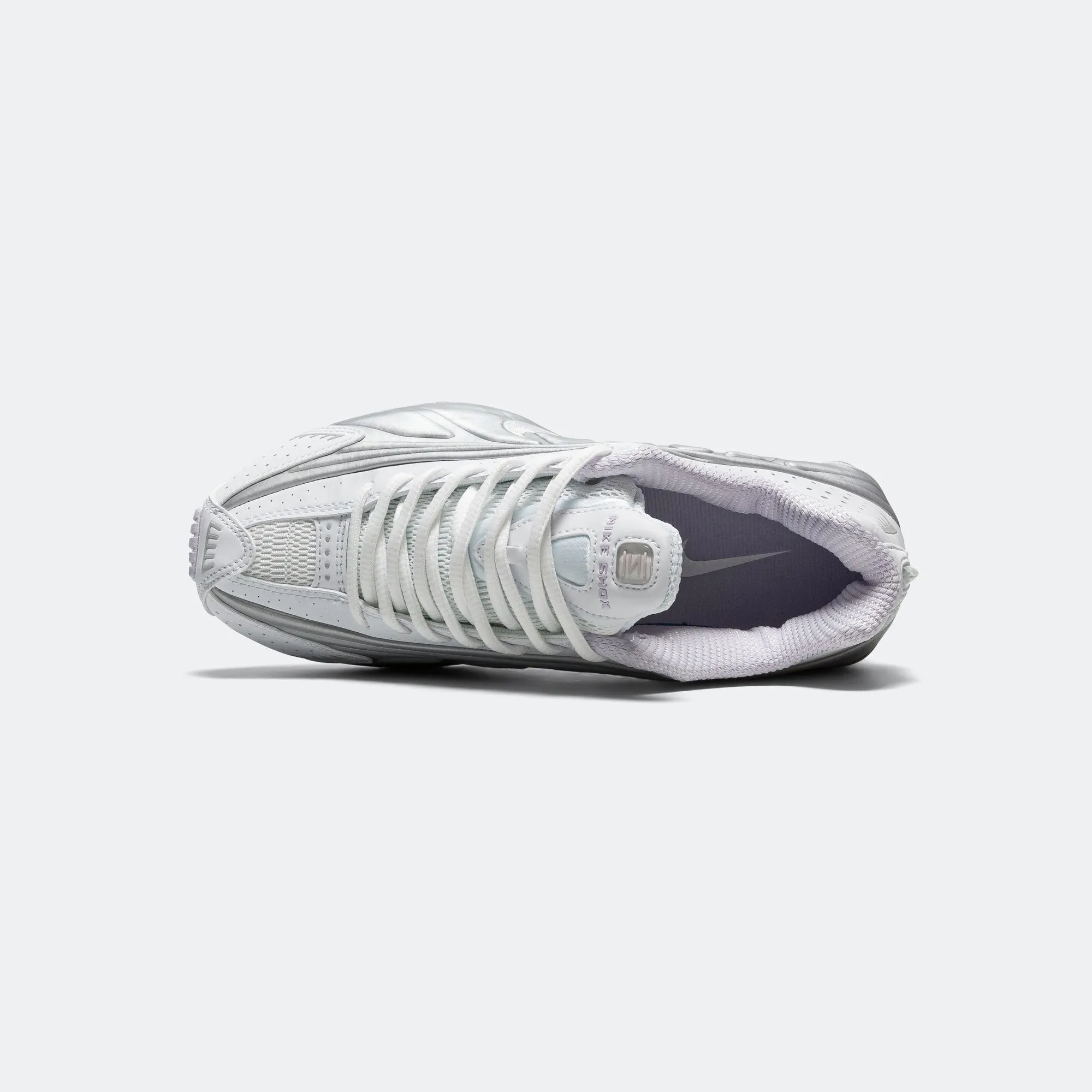 Swift Step Weekend Style Womens Shox R4 - White/Barely Grape-Metallic Platinum
