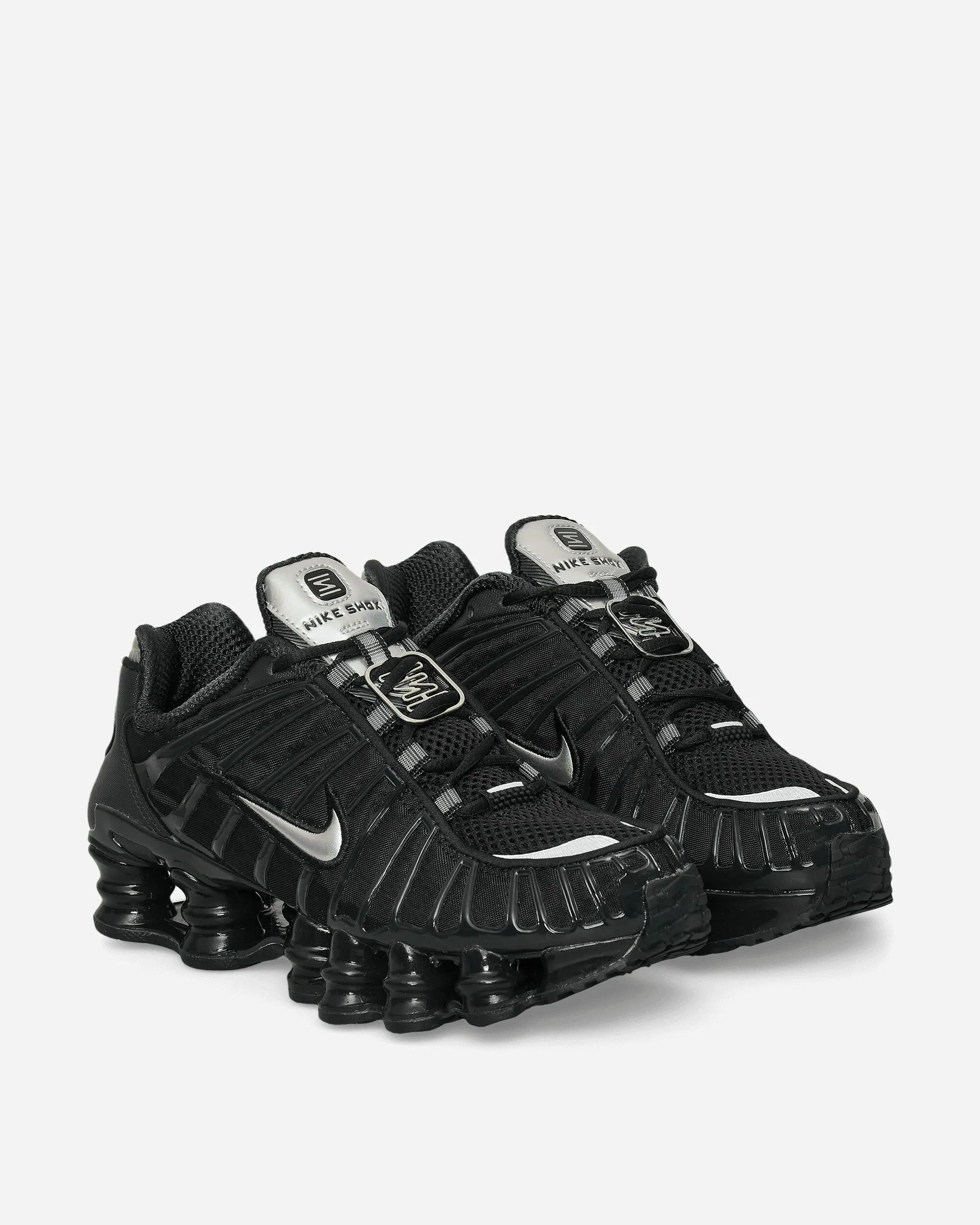 Pure Comfort Travel Friendly Women's Shox TL Sneakers Off Noir / Metallic Silver