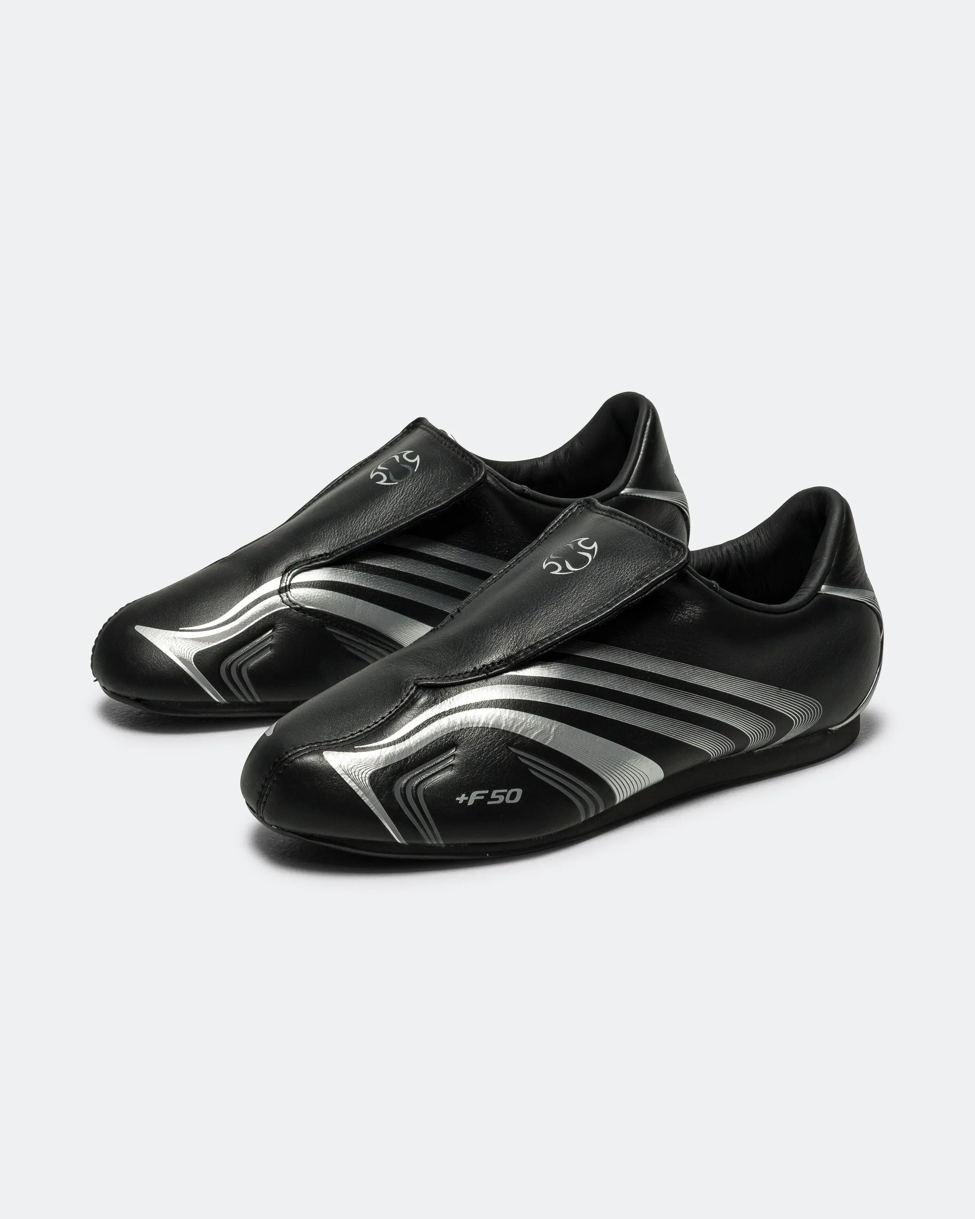 Womens Taekwondo F50 - Core Black/Silver Metallic-Grey Six Kinetic Energy Transfer TPU Stability Cage