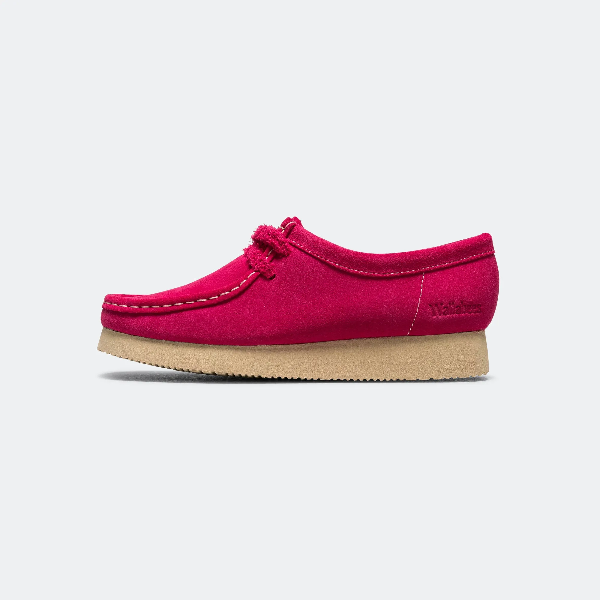Womens Wallabee - Bright Pink Suede Relax Fit TPU sole
