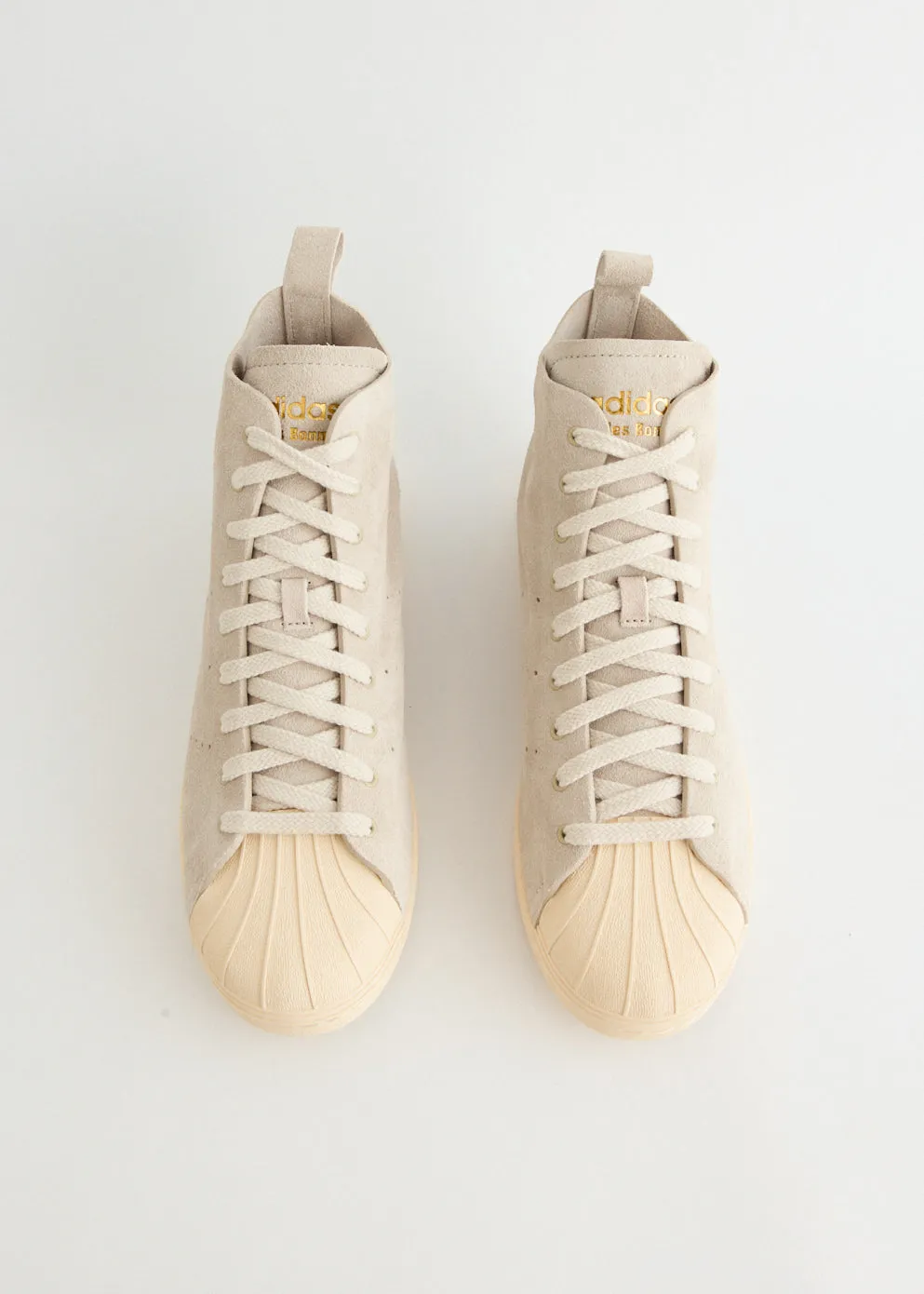 x Wales Bonner Superstar Hi 'Mist Stone' Sneakers Eco Friendly Vent Zones