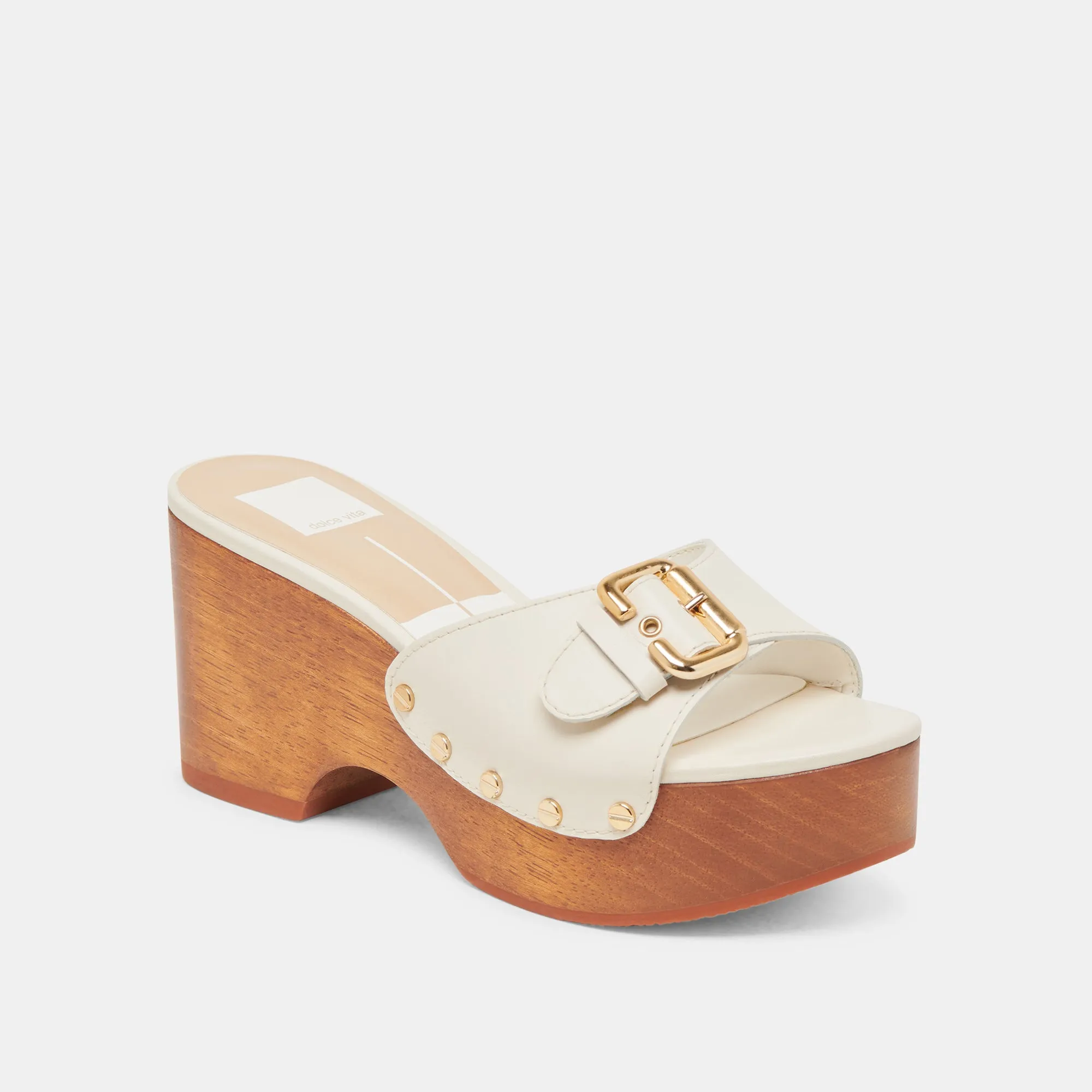 YALAH HEELS OFF WHITE LEATHER Soft Material Fashionable