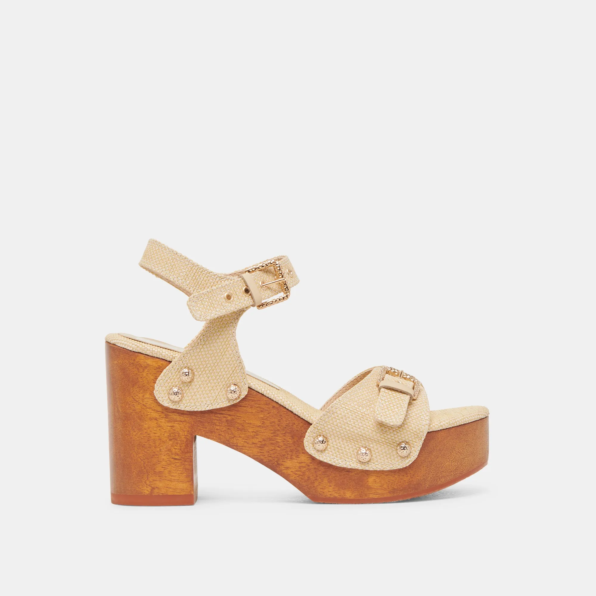 YANDY HEELS LT NATURAL RAFFIA Dress Pumps Metallic Heels