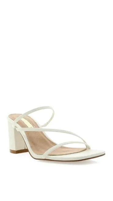 Yazmin Heel - White Modern Edge Elegant Lines