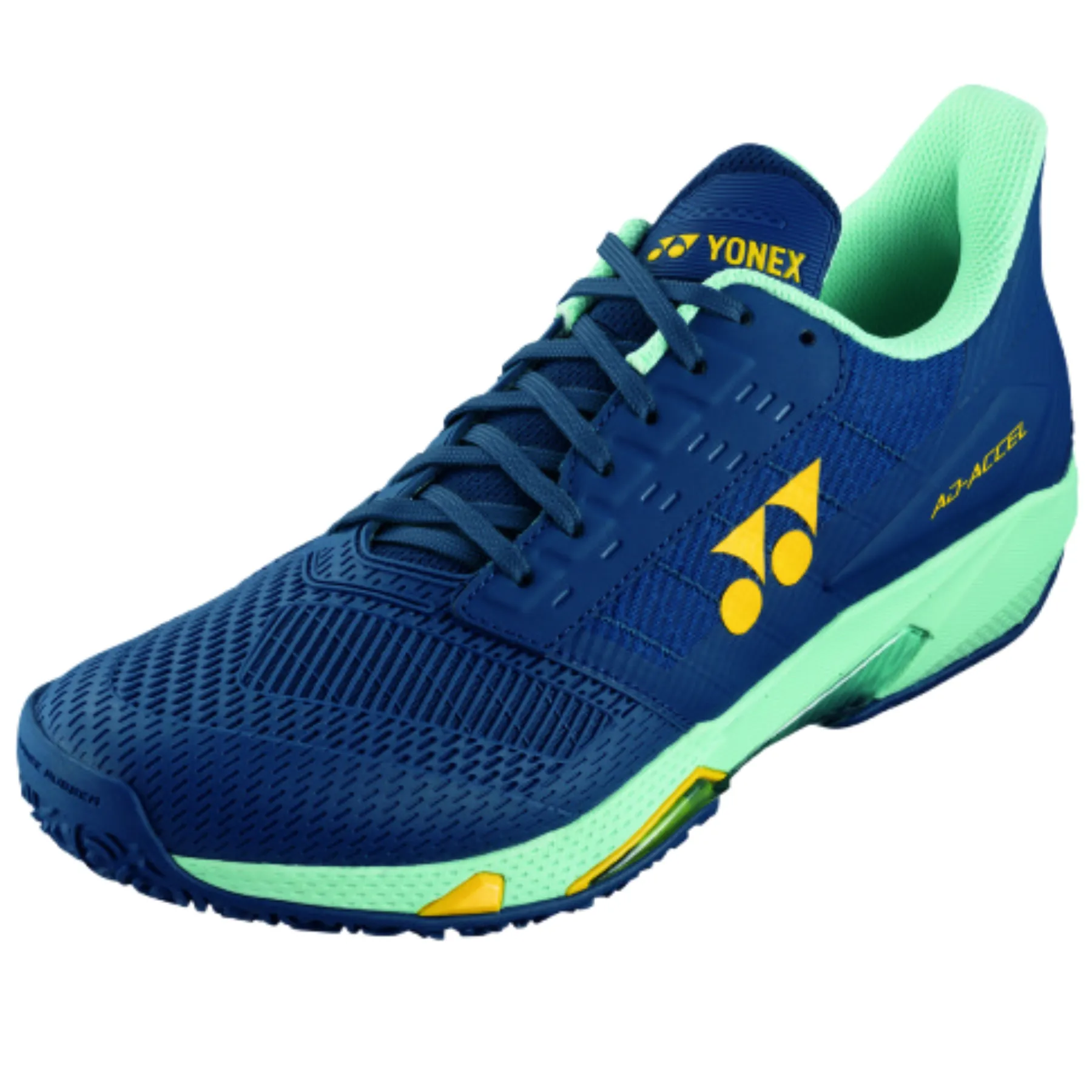 Yonex 2025 AD-ACCEL Mens Clay Court Tennis Shoes - Teal Blue Smooth Texture