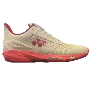 Yonex 2025 AD-ACCEL Women All Court Tennis Shoes -  Beige/Pink Narrow Fit Flexible Walk