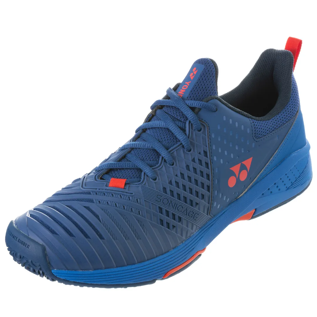 Yonex Sonicage 3 2022 Mens Clay Tennis Shoes - Navy/Red Impact Control