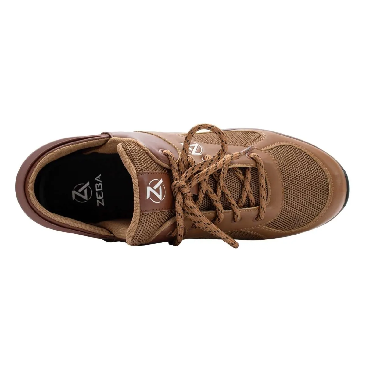 Heel Hug Zeba Men's Brown Leather and Mesh Slip On