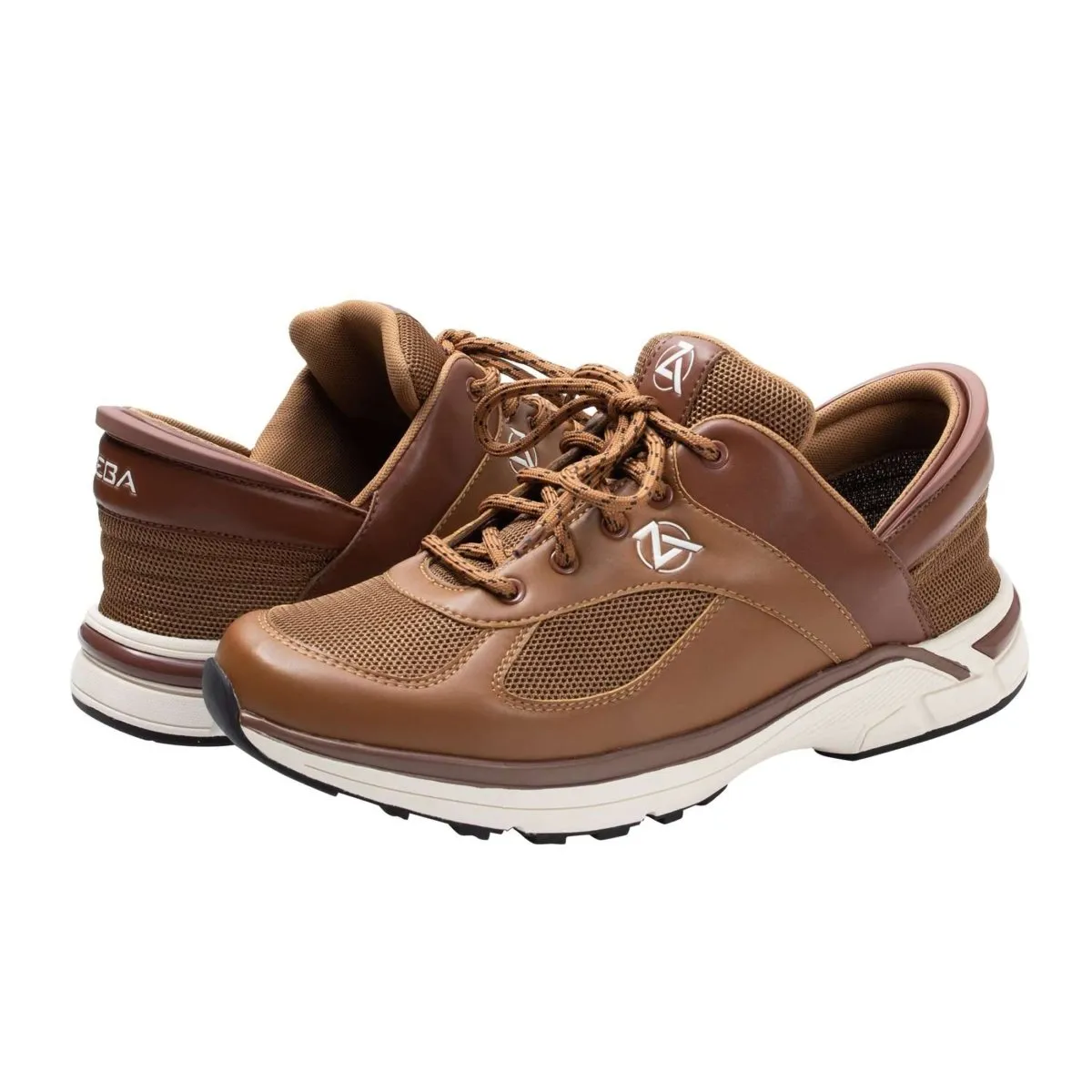 Youth Approved Zeba Men's Brown Leather and Mesh Slip On