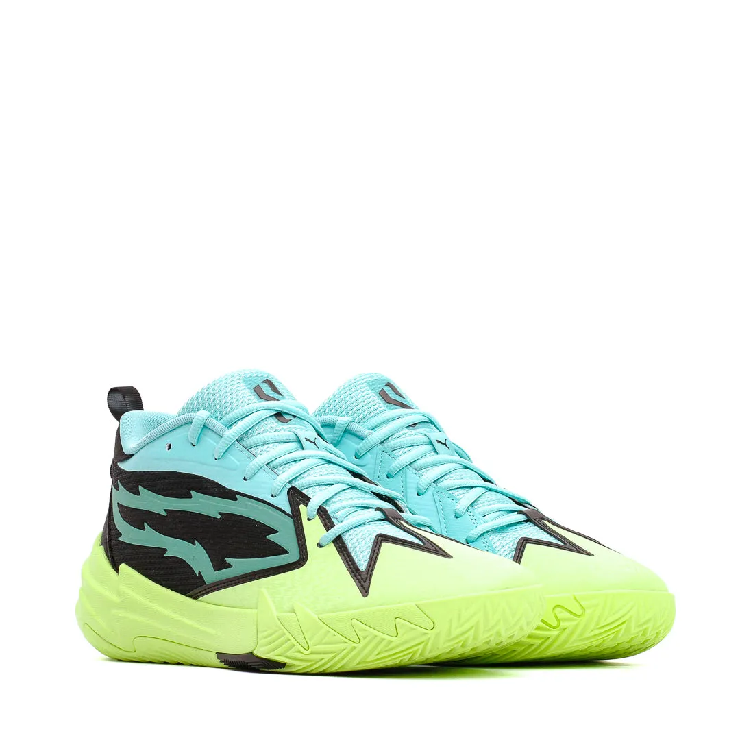Puma Basketball Men Scoot Zeros Team Green Blue 310415-05 Airflow Channeled Sole