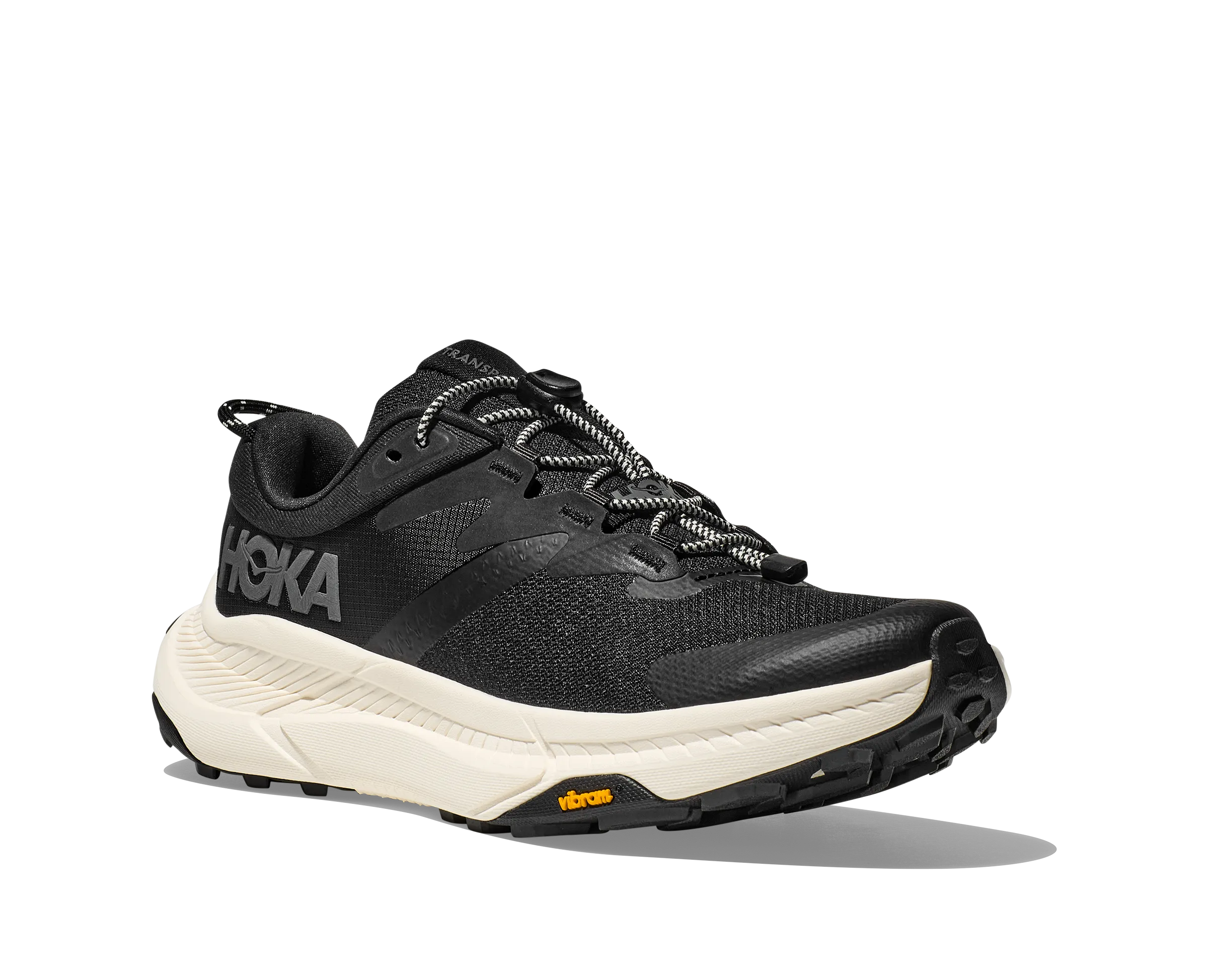 HOKA TRANSPORT BLACK/WHITE WOMEN'S MEDIUM running for family bonding Seasonal Collection