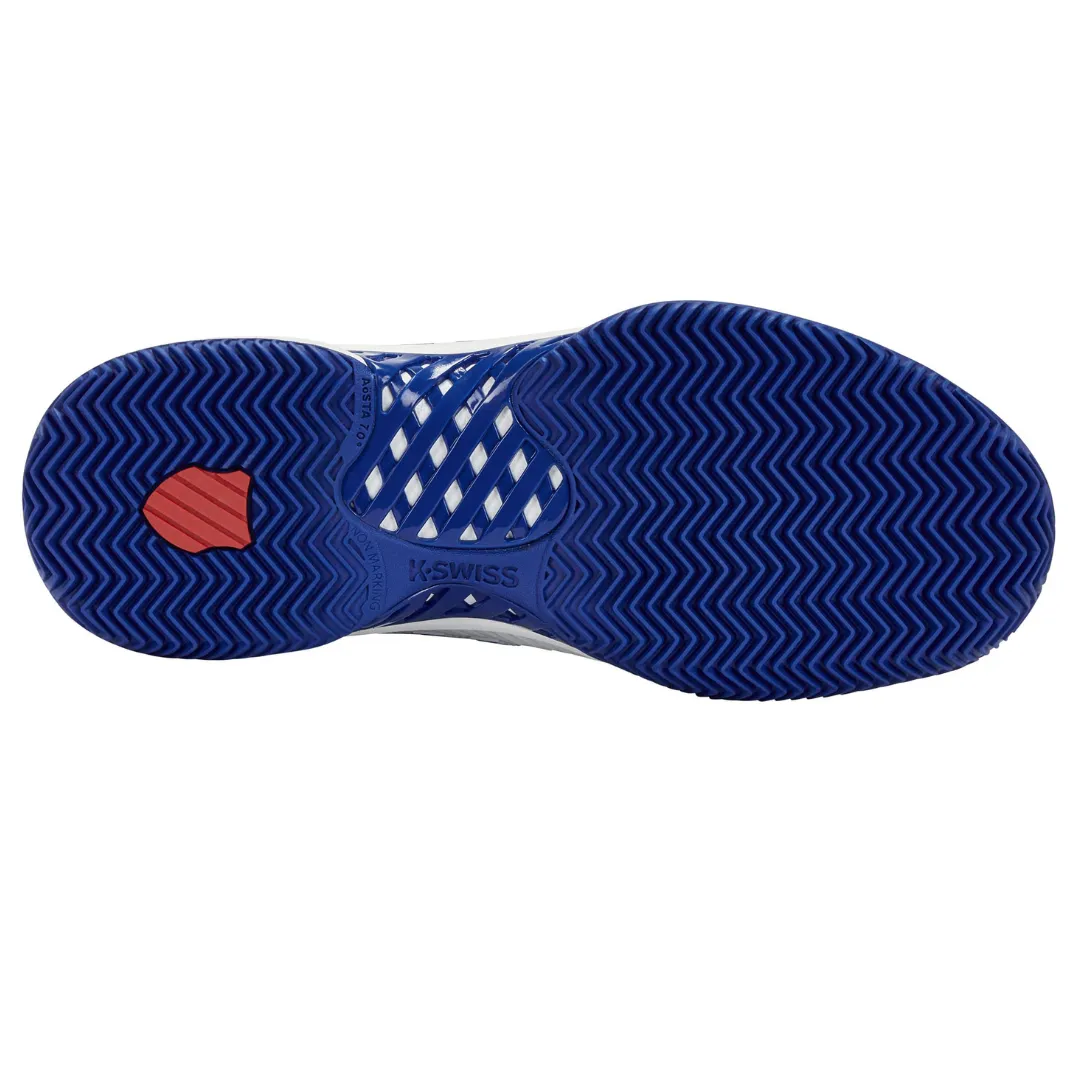 Breathable K Swiss Hypercourt Men Express 2 HB Tennis Shoes - White/Royal/Red